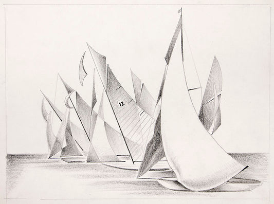 Arnold Ronnebeck (1885-1947) artwork for sale. Boat Races (12), Painting, circa 1932-1936, Denver, Colorado, Art Gallery)