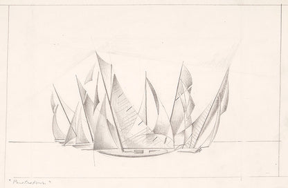 Arnold Ronnebeck (1885-1947) artwork for sale. Penetrations (Sailboats), Drawing, circa 1932-1936, Denver, Colorado, Art Gallery)