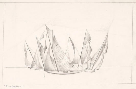 Arnold Ronnebeck (1885-1947) artwork for sale. Penetrations (Sailboats), Drawing, circa 1932-1936, Denver, Colorado, Art Gallery)