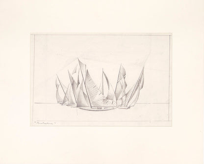 Penetrations (Sailboats), Drawing, circa 1932-1936