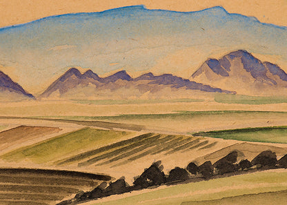 Sandia Mountains, New Mexico, Painting, circa 1927