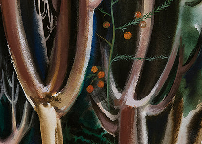 Untitled (Modernist Trees), Painting, circa 1940