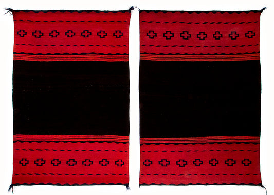 Diné (Navajo) artwork for sale. Pair of Classic Period Dress Halves, circa 1875, Denver, Colorado, Art Gallery)
