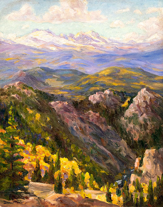 Irene Fowler (1884-1967) artwork for sale. Boulder Canyon (Colorado Mountain Landscape in Autumn), Painting, circa 1930-1950, Denver, Colorado, Art Gallery)