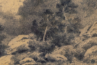 Untitled (Storm in the Rockies, Colorado Mountain Landscape), Drawing