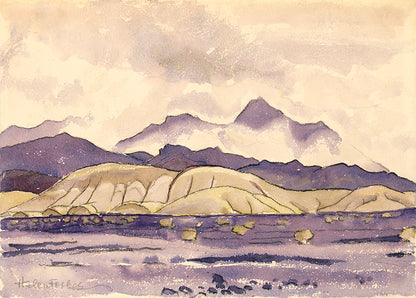 Helen Forbes (1891-1945) artwork for sale. Clouds In The Desert (California Desert Mountain Landscape), Painting, 1931, Denver, Colorado, Art Gallery)