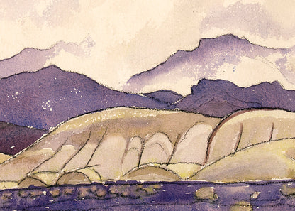 Clouds In The Desert (California Desert Mountain Landscape), Painting, 1931
