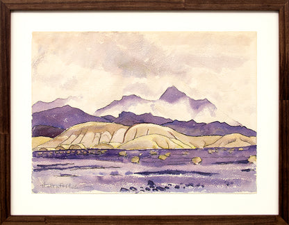 Clouds In The Desert (California Desert Mountain Landscape), Painting, 1931