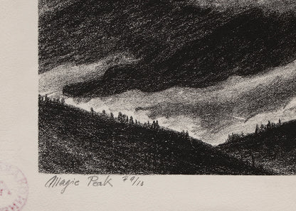 Magic Peak (Colorado Mountain Landscape with Clouds), Print, 1937