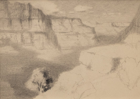 Charles Partridge Adams (1858-1942) artwork for sale. Untitled Canyon Sketch (Possibly Black Canyon, Gunnison, Colorado), Drawing, circa 1910, Denver, Colorado, Art Gallery)