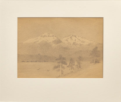 Untitled (Mountains with Pines), Drawing, circa 1910