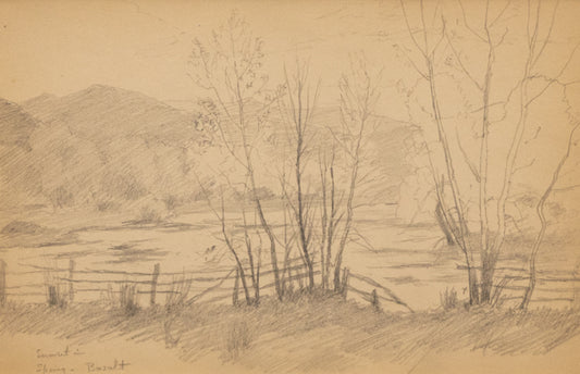 Charles Partridge Adams (1858-1942) artwork for sale. Untitled (Spring in Basalt), Drawing, circa 1910, Denver, Colorado, Art Gallery)