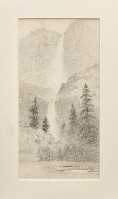 Untitled field sketch (Yosemite Falls, California), Drawing, circa 1910
