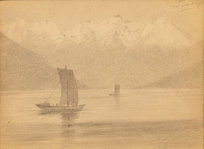 Charles Partridge Adams (1858-1942) artwork for sale. Como Near Sunset Light (Lake Como, Italy), Drawing, circa 1910, Denver, Colorado, Art Gallery)