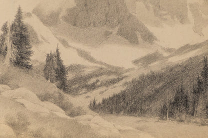 Crestone Peaks, Southern Colorado, Drawing, circa 1910