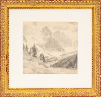 Crestone Peaks, Southern Colorado, Drawing, circa 1910