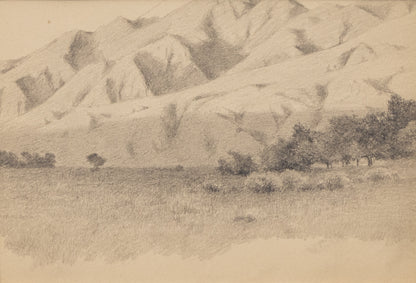 Charles Partridge Adams (1858-1942) artwork for sale. Untitled (Apple Orchard with Mountains), Drawing, circa 1910, Denver, Colorado, Art Gallery)