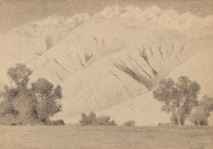 Charles Partridge Adams (1858-1942) artwork for sale. Sunset, Inyo Range (California), Drawing, circa 1910, Denver, Colorado, Art Gallery)