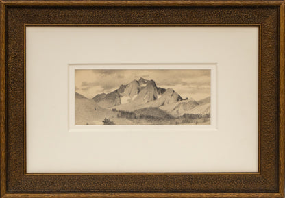 Untitled Field Sketch (Mountains and Valley), Drawing, circa 1910