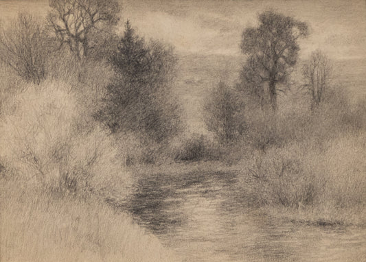 Charles Partridge Adams (1858-1942) artwork for sale. Untitled (River or Creek), Drawing, circa 1910, Denver, Colorado, Art Gallery)