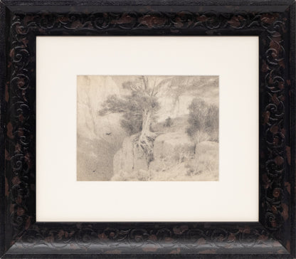 Untitled (Flying Birds, Tree Growing in Crack), Drawing, circa 1910