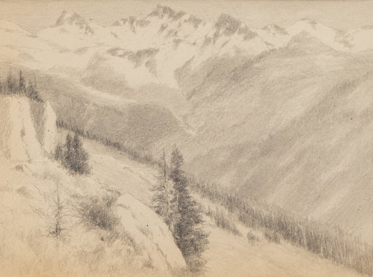 Charles Partridge Adams (1858-1942) artwork for sale. The Range from Near the Little Town of Lin-Kgcum-did-erus, Drawing, circa 1910, Denver, Colorado, Art Gallery)