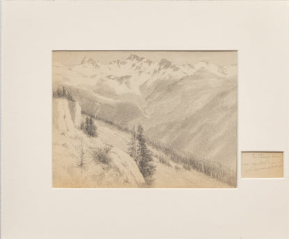 The Range from Near the Little Town of Lin-Kgcum-did-erus, Drawing, circa 1910
