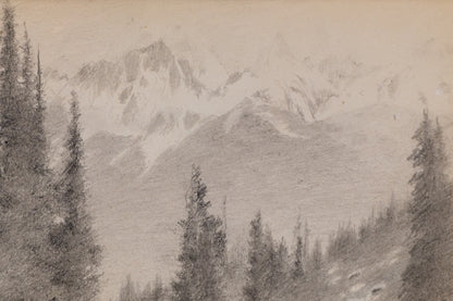 Untitled (Two Men Near Twin Sisters), Drawing, circa 1910