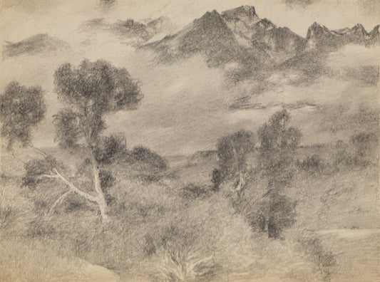 Charles Partridge Adams (1858-1942) artwork for sale. Untitled (Clouds and Mountains), Drawing, circa 1910, Denver, Colorado, Art Gallery)