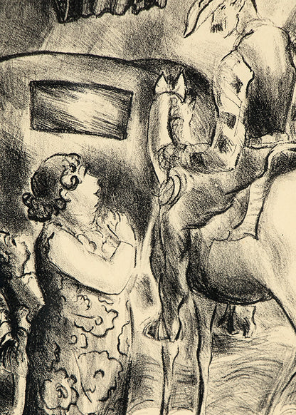 Untitled (Cowboy on Horseback with Tourists), Print, circa 1935