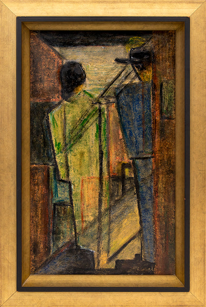 Untitled (Perhaps Stieglitz & O'Keefe), Painting, circa 1950