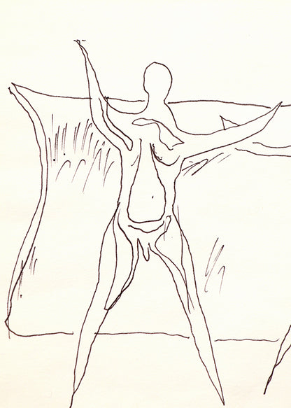 Untitled (Two Figures), Drawing, circa 1970