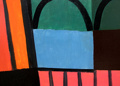 The King (Abstract in Red, Orange, Yellow, Green, and Blue), Painting, 1958