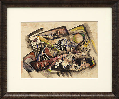 Untitled (Abstract Mining Town), Painting, circa 1935