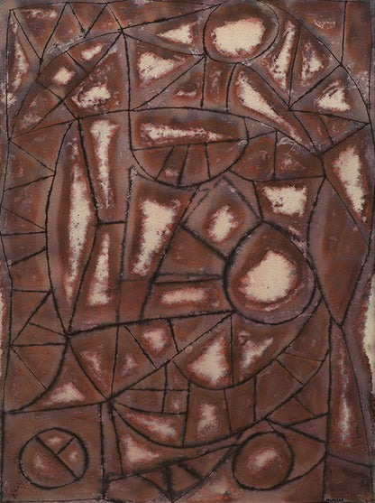 Edward Marecak (1919-1993) artwork for sale. The Chicken (Abstract in Brown, Black, and Cream), Drawing, 1940, Denver, Colorado, Art Gallery)