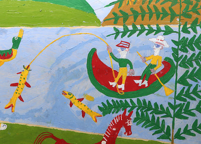 The Red Horse (Composition with Horses, People, and Birds), Painting, 1953-1965