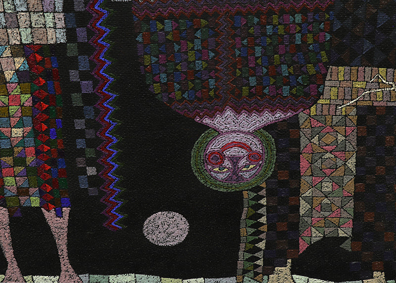 Winter Witches in an Upside World Interfering with Each Other, Painting, 1990