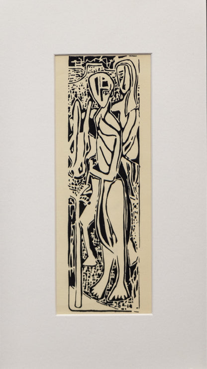 Untitled (Noel Card), Woodblock