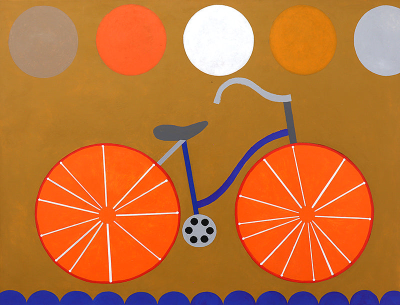 Mary Chenoweth (1918-1999) artwork for sale. Untitled (Blue Bicycle with Orange Wheels), , circa 1960-1970, Denver, Colorado, Art Gallery)