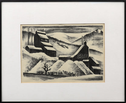Mine Near Continental Divide (Mine with Mountains), Print, 1933