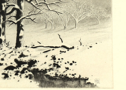 Winter No. 2 (Winter Landscape with Trees), Print, circa 1920