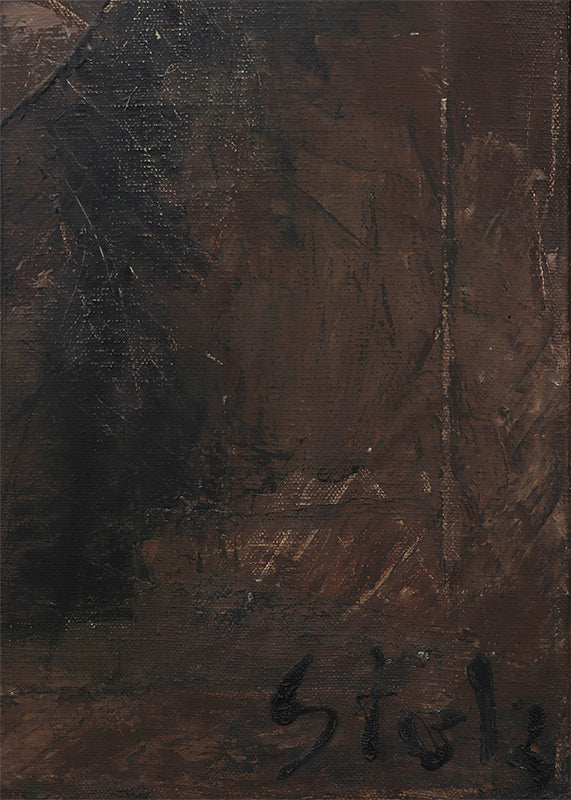 Untitled (Abstract Figurative with Brown, White and Black), , 1956