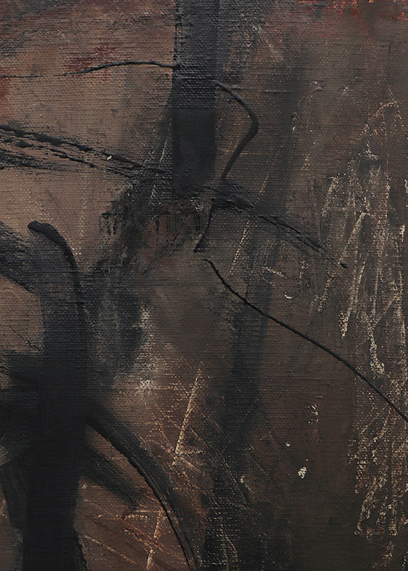 Untitled (Abstract Figurative with Brown, White and Black), , 1956