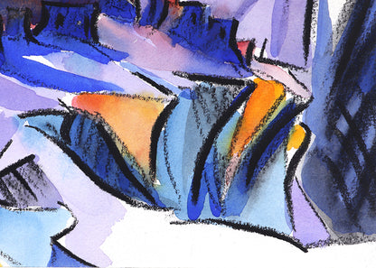 Walpi #5 (Hopi Village on First Mesa, Arizona), Painting, 2002
