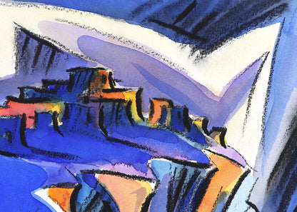 Walpi #8 (Hopi Village on First Mesa, Arizona), Painting, 2002