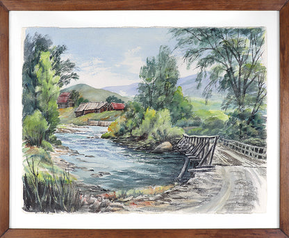 Bridge Over Elk Creek, Painting