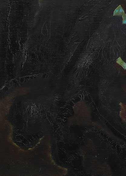 Primordial Landscape (Composition in Black, Brown, Ochre, and Green), Painting