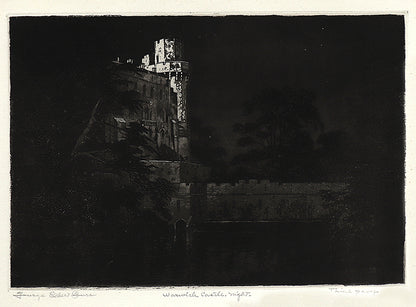 George Elbert Burr (1859-1939) artwork for sale. Warwick Castle, Night (England), Print, circa 1905, Denver, Colorado, Art Gallery)