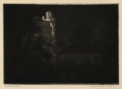George Elbert Burr (1859-1939) artwork for sale. Warwick Castle, Night (England), Print, circa 1905, Denver, Colorado, Art Gallery)