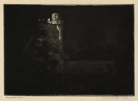 George Elbert Burr (1859-1939) artwork for sale. Warwick Castle, Night (England), Print, circa 1905, Denver, Colorado, Art Gallery)